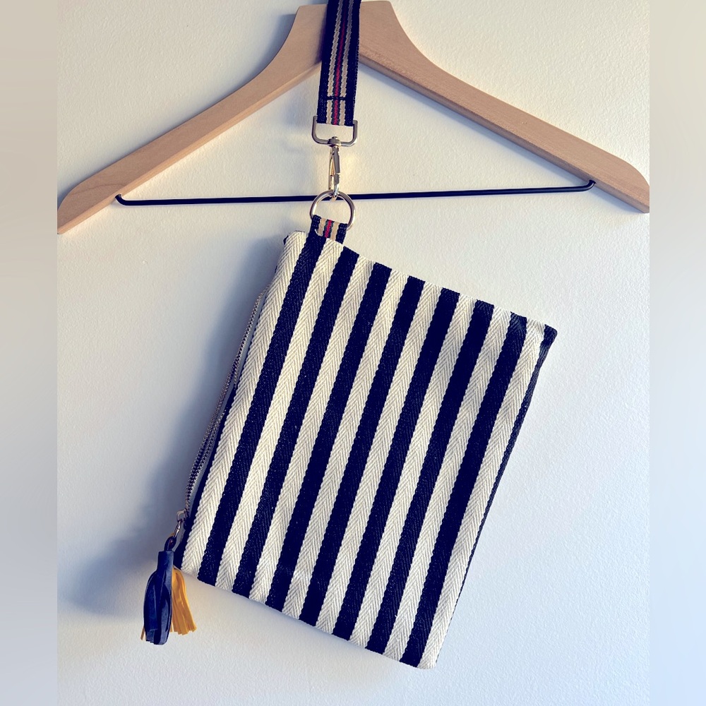 New make-up travel bag stripes with tassels cosmetic bag